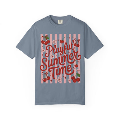 Playful Summer Time Cherry Tee