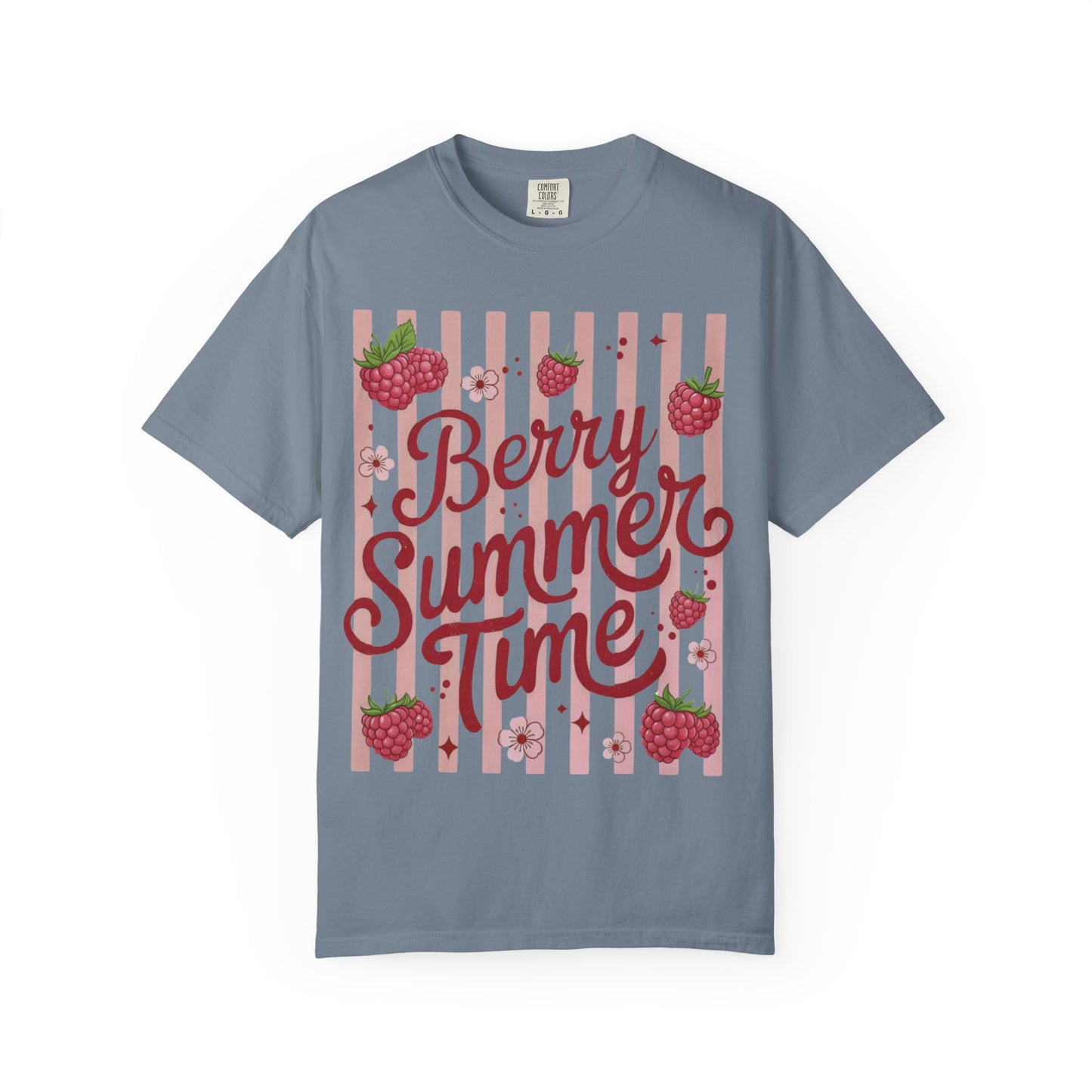 Summer Strawberry Tee — "Berry Summer Time" Graphic T-Shirt