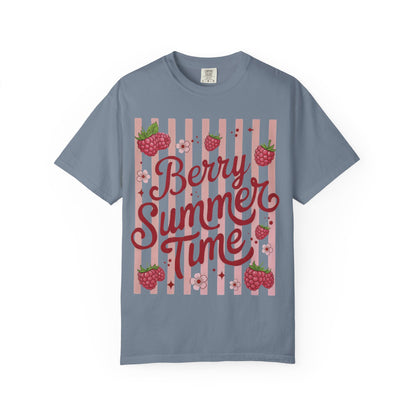 Summer Strawberry Tee — "Berry Summer Time" Graphic T-Shirt