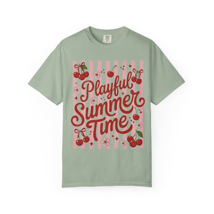 Playful Summer Time Cherry Tee