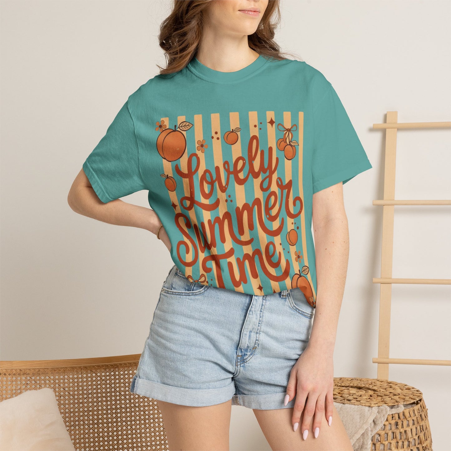 Lovely Summer Time T-Shirt — Retro Orange Fruit Graphic Tee