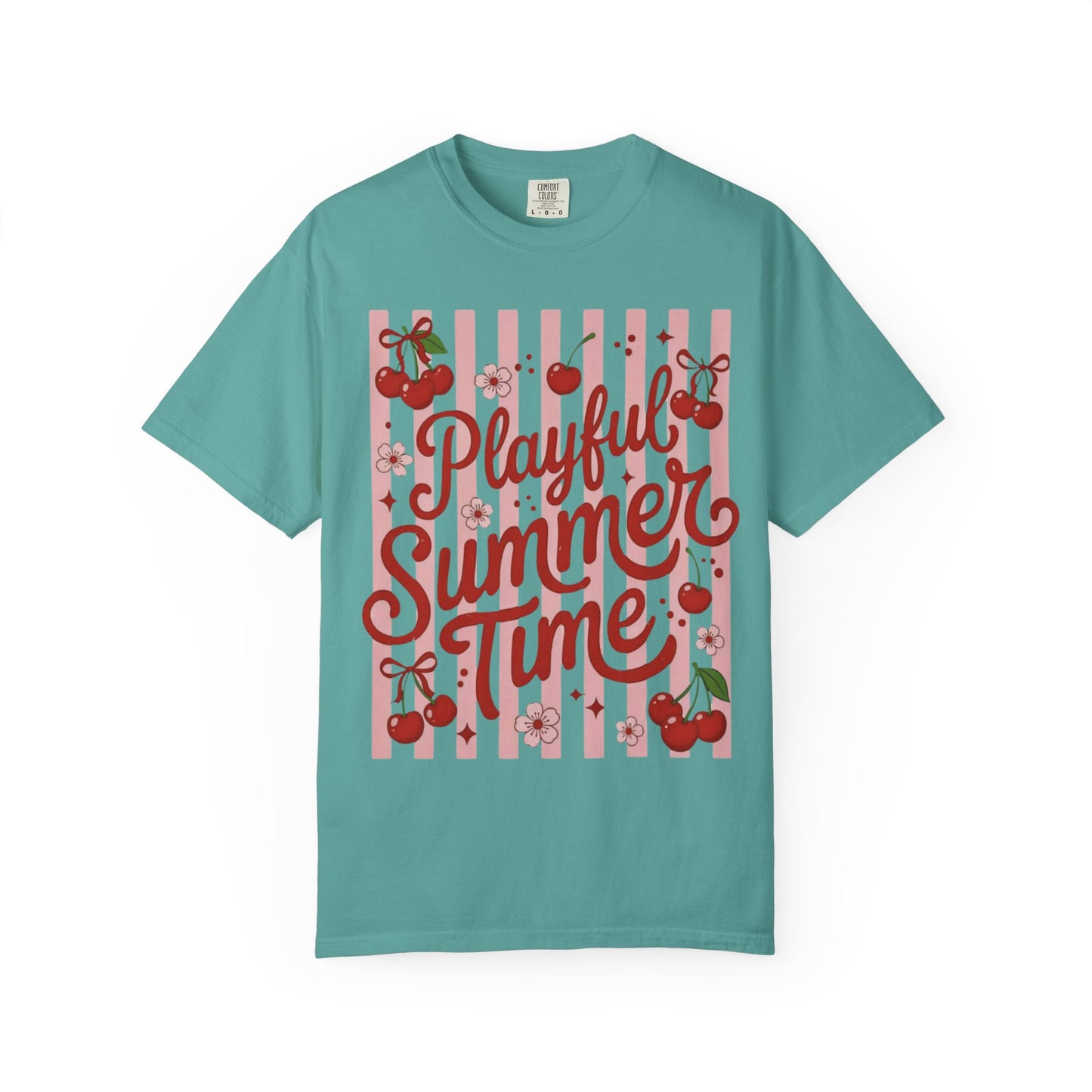 Playful Summer Time Cherry Tee