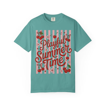 Playful Summer Time Cherry Tee