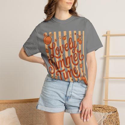 Lovely Summer Time T-Shirt — Retro Orange Fruit Graphic Tee