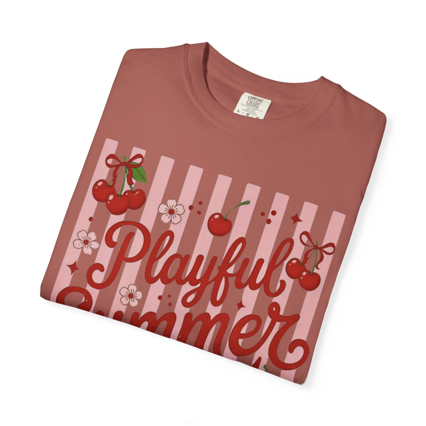 Playful Summer Time Cherry Tee