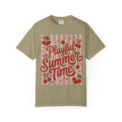Playful Summer Time Cherry Tee