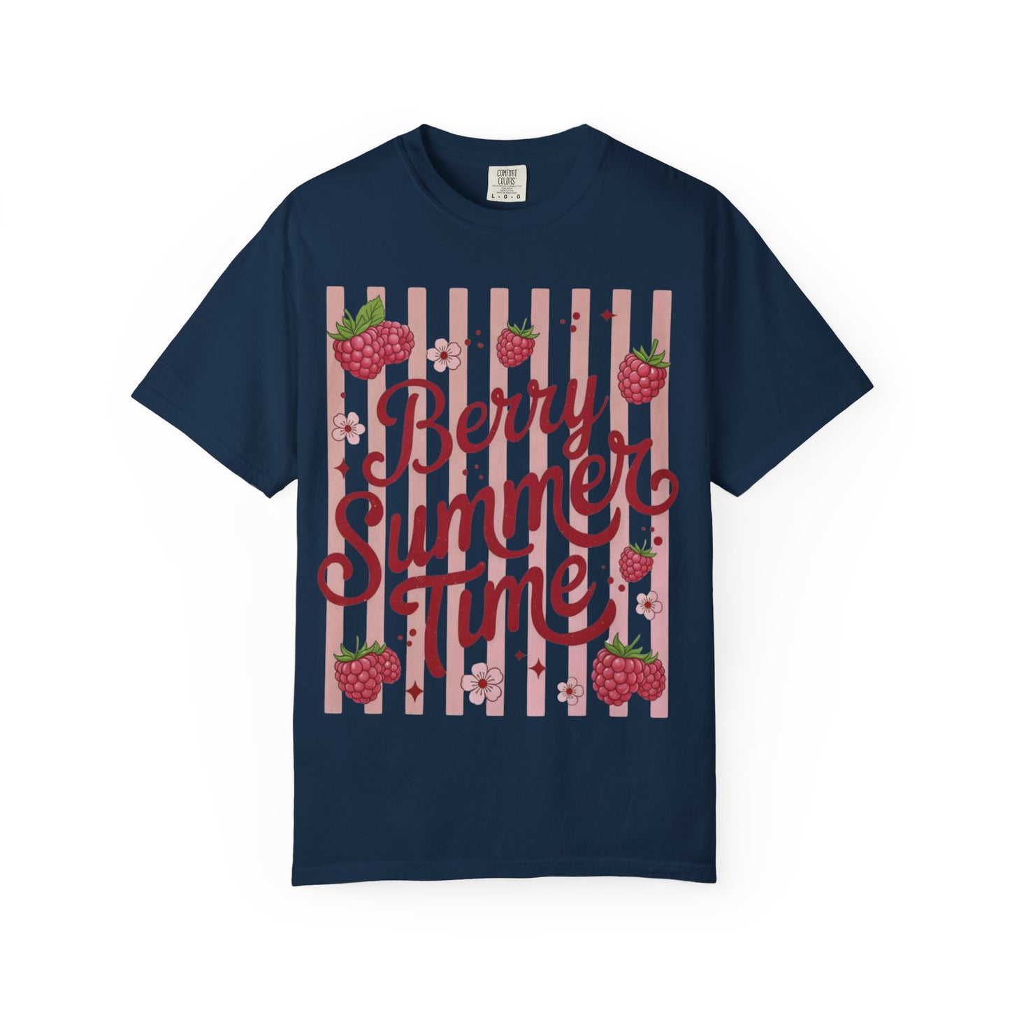 Summer Strawberry Tee — "Berry Summer Time" Graphic T-Shirt