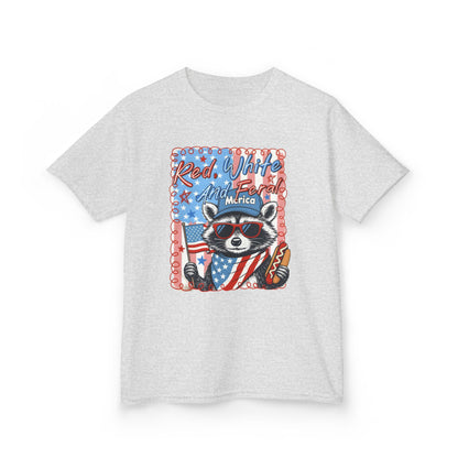 Kids Tee — Patriotic Raccoon "Red White And Merica" 4th of July Shirt