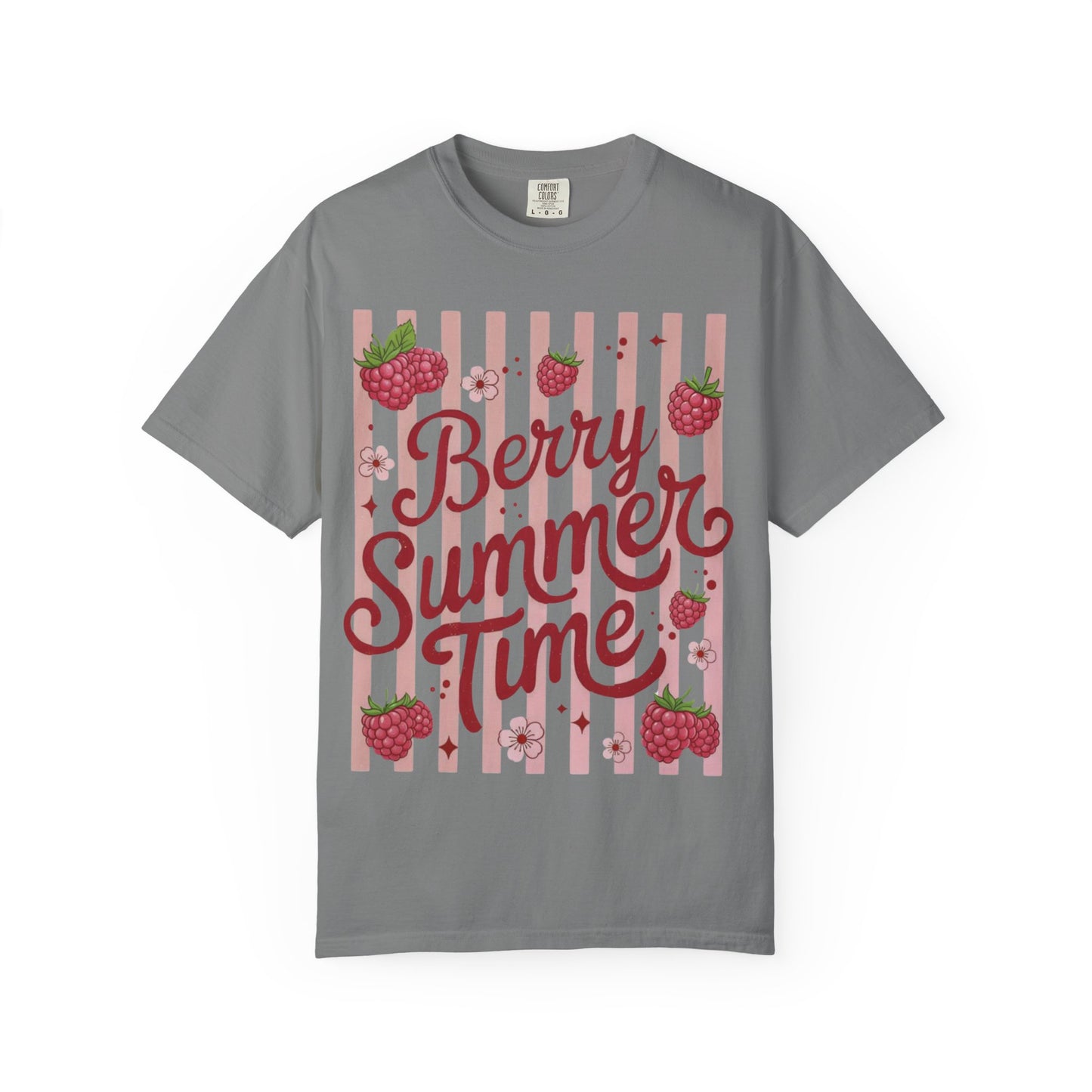 Summer Strawberry Tee — "Berry Summer Time" Graphic T-Shirt