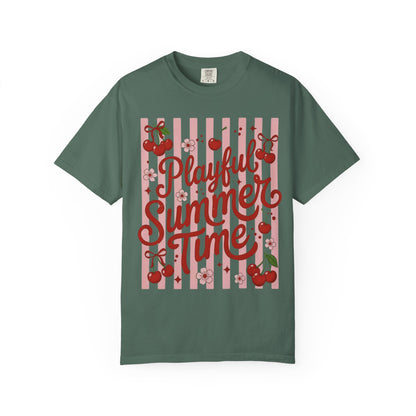 Playful Summer Time Cherry Tee
