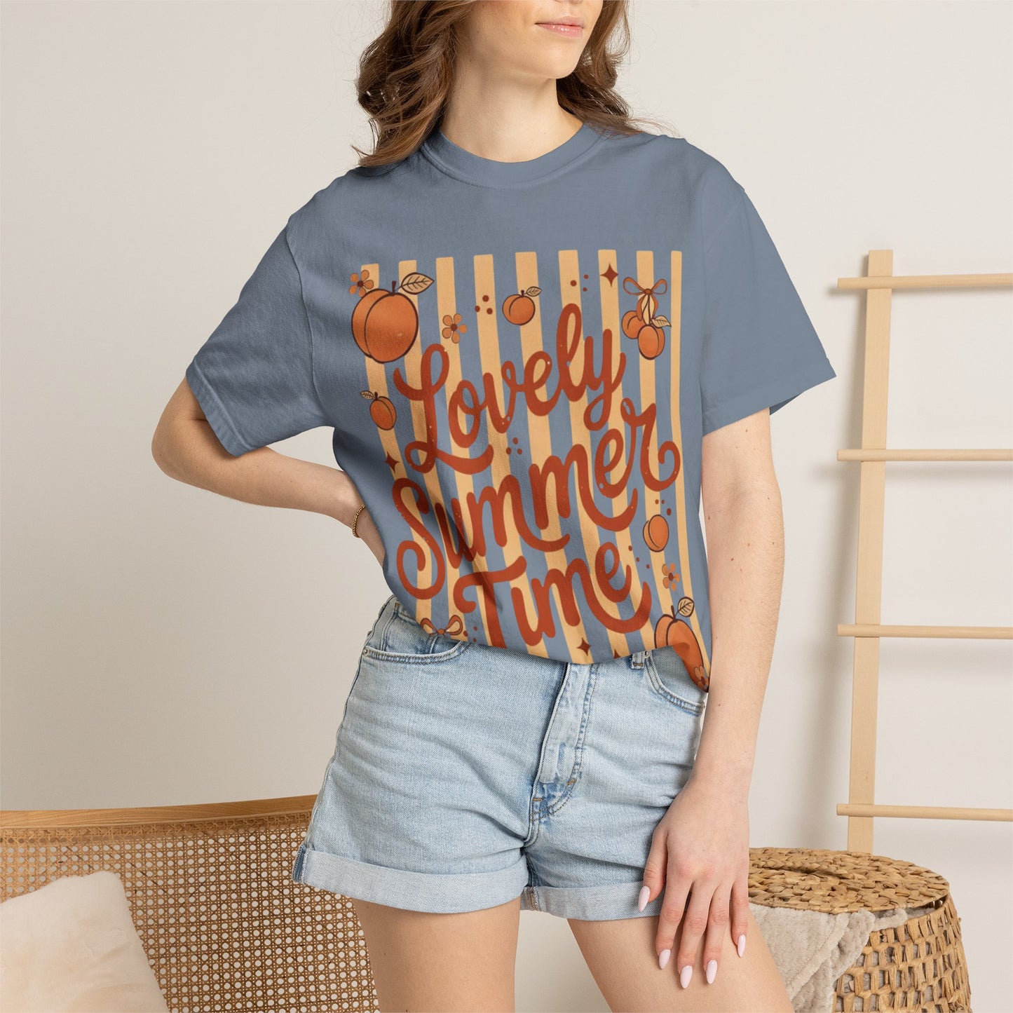 Lovely Summer Time T-Shirt — Retro Orange Fruit Graphic Tee