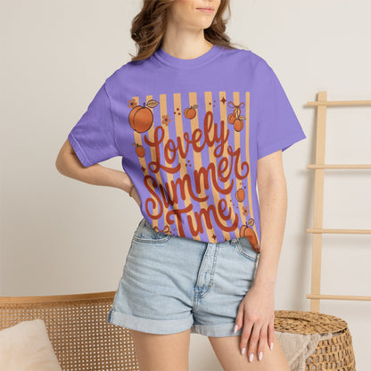 Lovely Summer Time T-Shirt — Retro Orange Fruit Graphic Tee