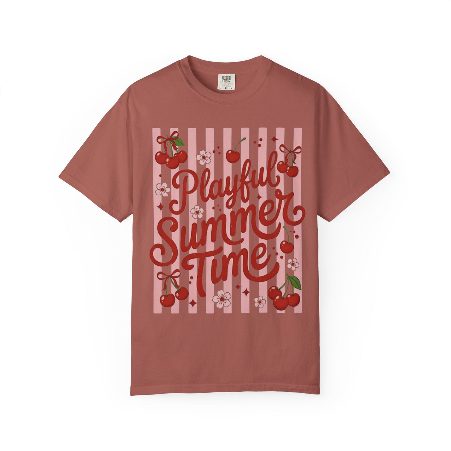 Playful Summer Time Cherry Tee