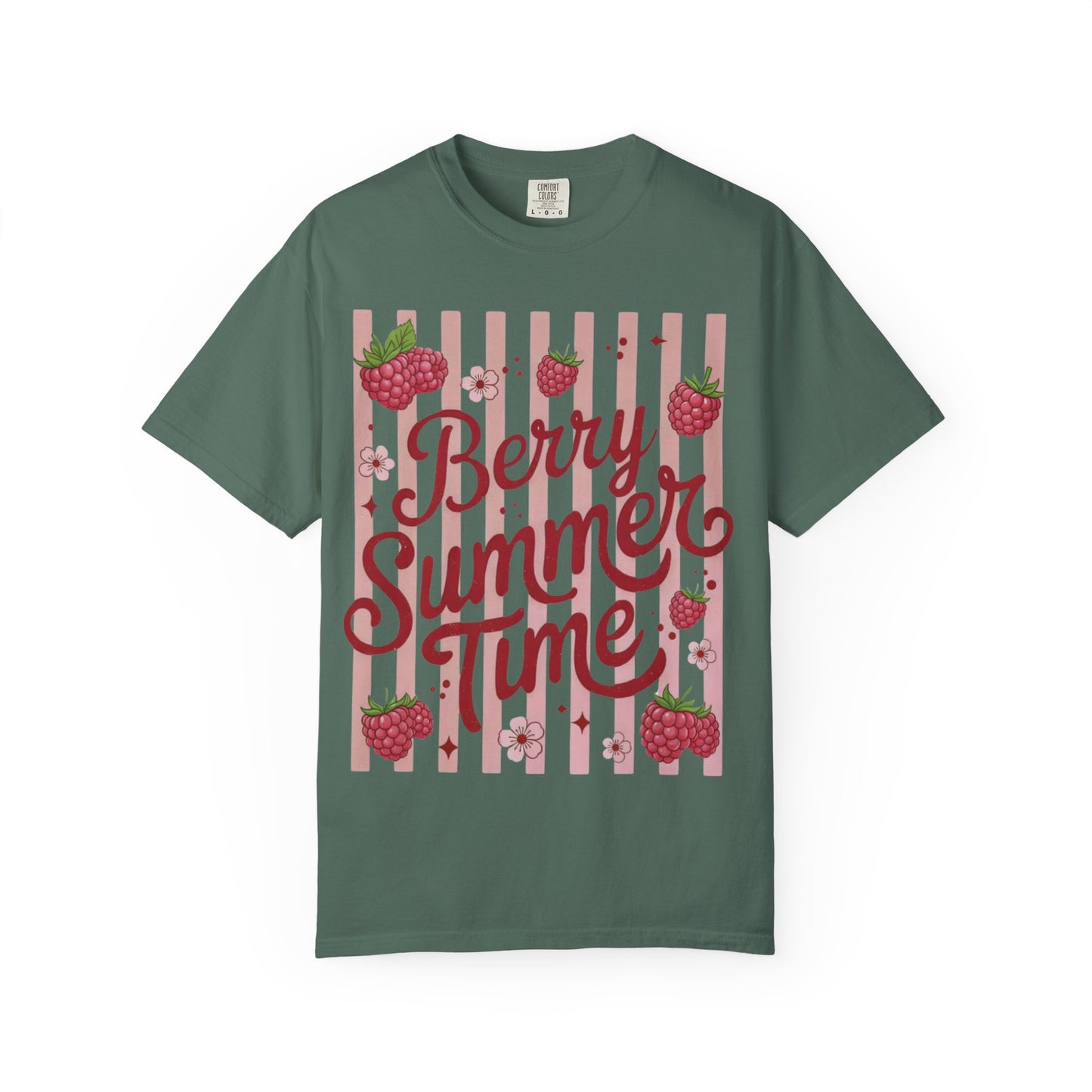 Summer Strawberry Tee — "Berry Summer Time" Graphic T-Shirt