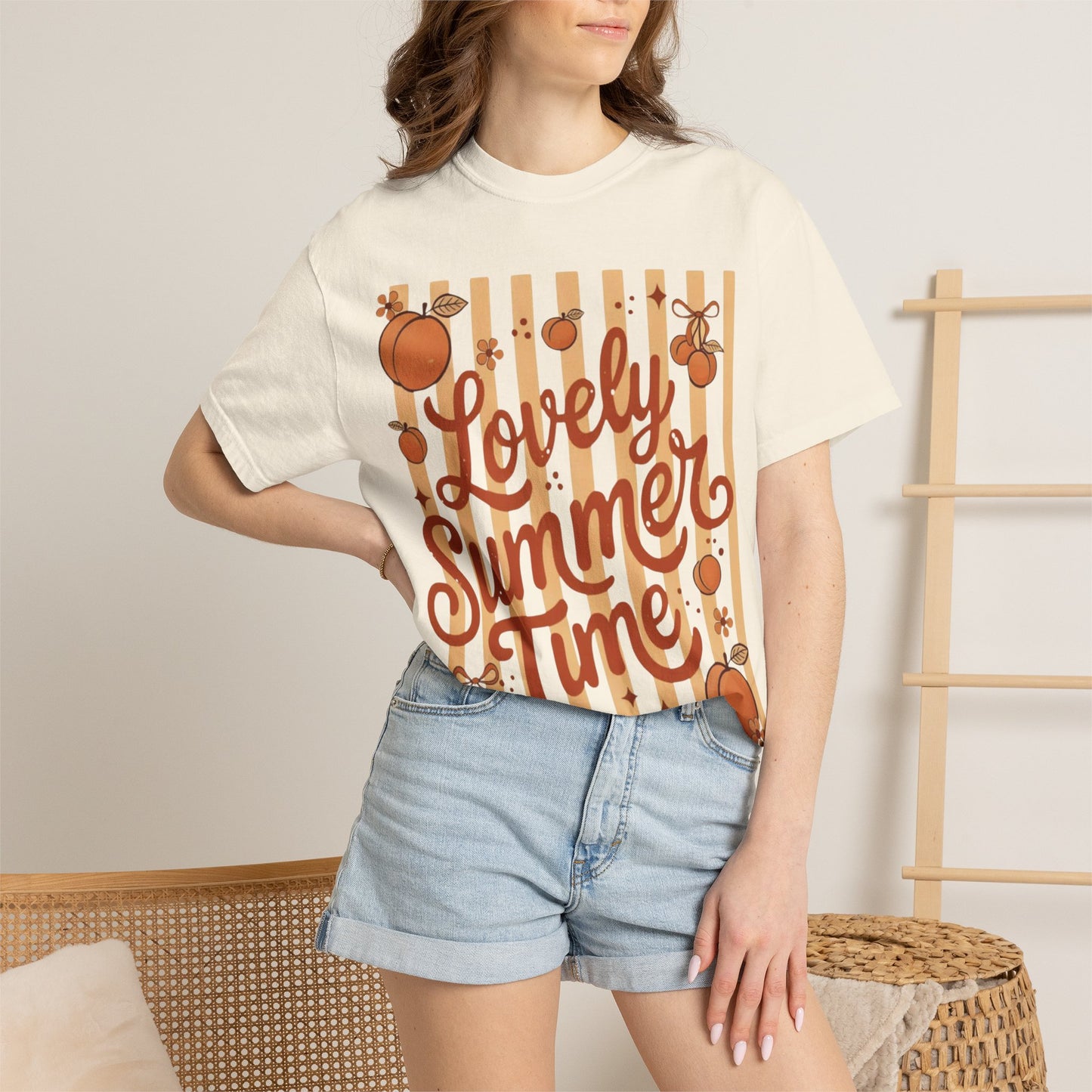 Lovely Summer Time T-Shirt — Retro Orange Fruit Graphic Tee