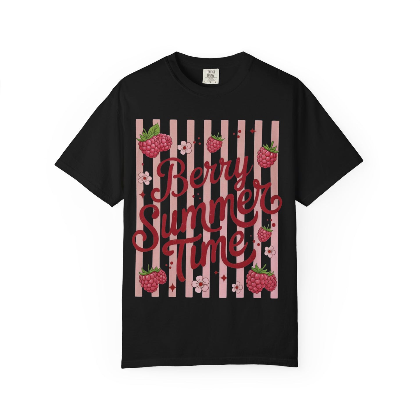 Summer Strawberry Tee — "Berry Summer Time" Graphic T-Shirt