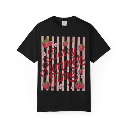 Summer Strawberry Tee — "Berry Summer Time" Graphic T-Shirt