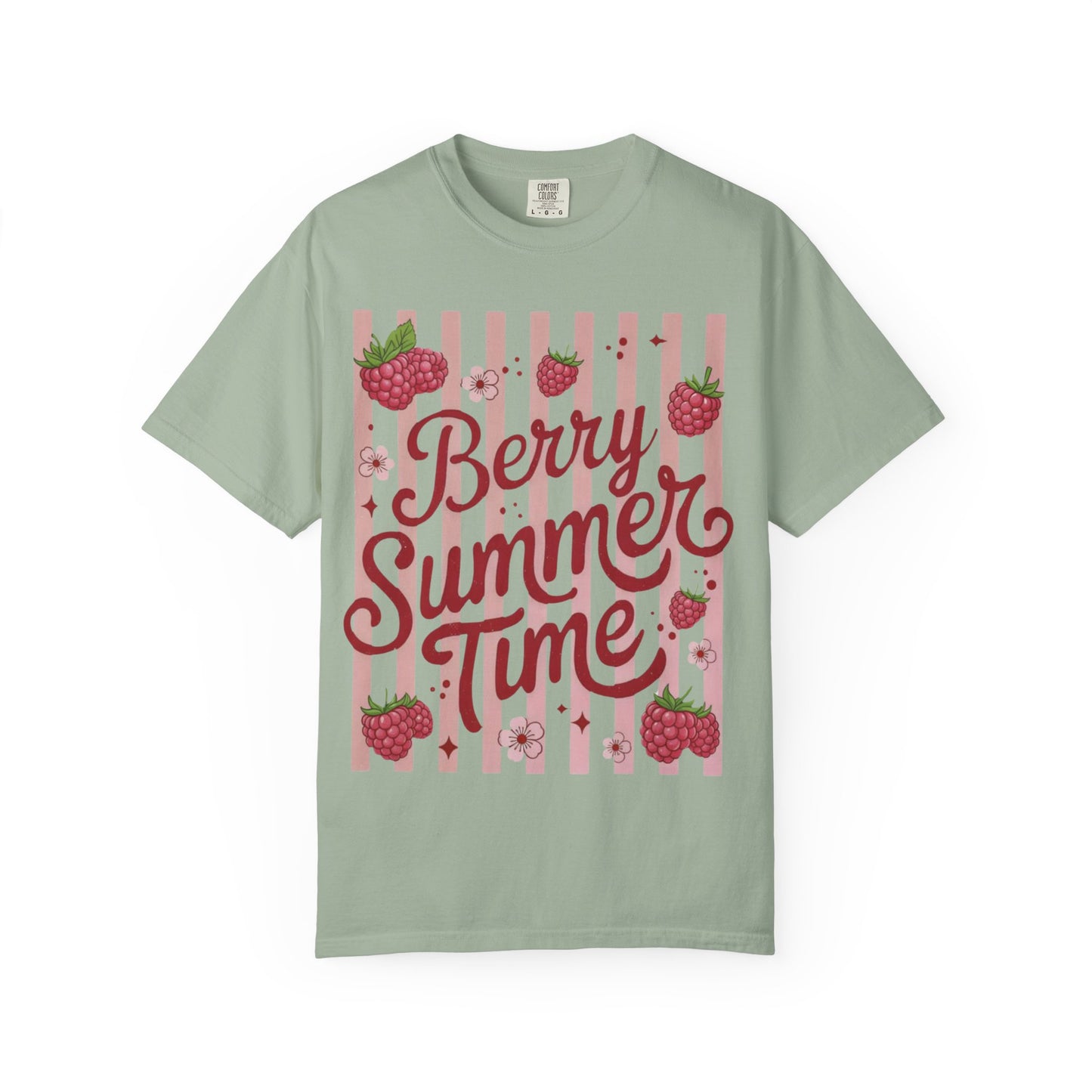 Summer Strawberry Tee — "Berry Summer Time" Graphic T-Shirt