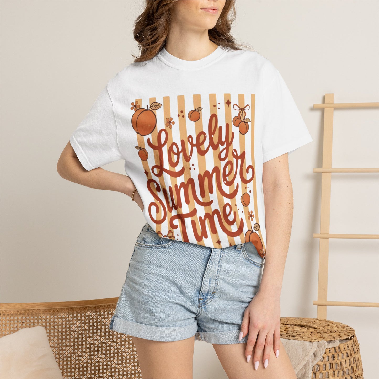 Lovely Summer Time T-Shirt — Retro Orange Fruit Graphic Tee