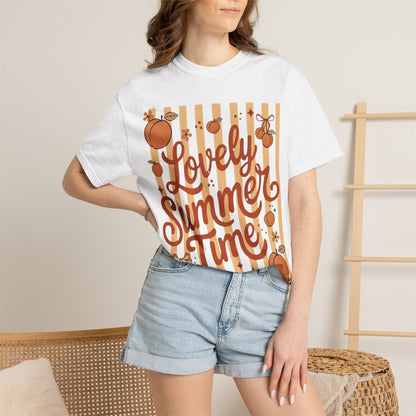 Lovely Summer Time T-Shirt — Retro Orange Fruit Graphic Tee
