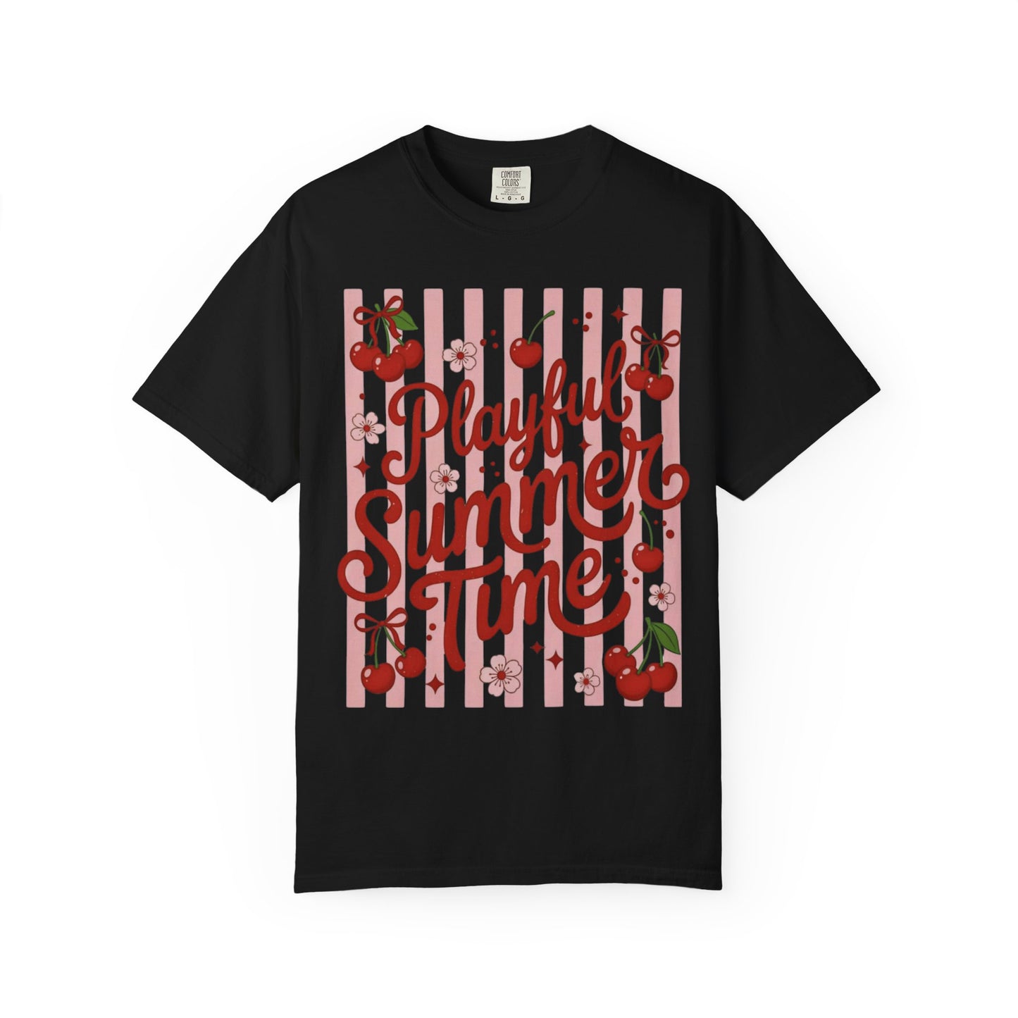 Playful Summer Time Cherry Tee