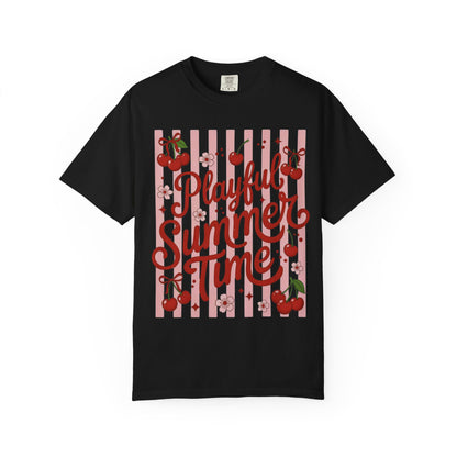 Playful Summer Time Cherry Tee