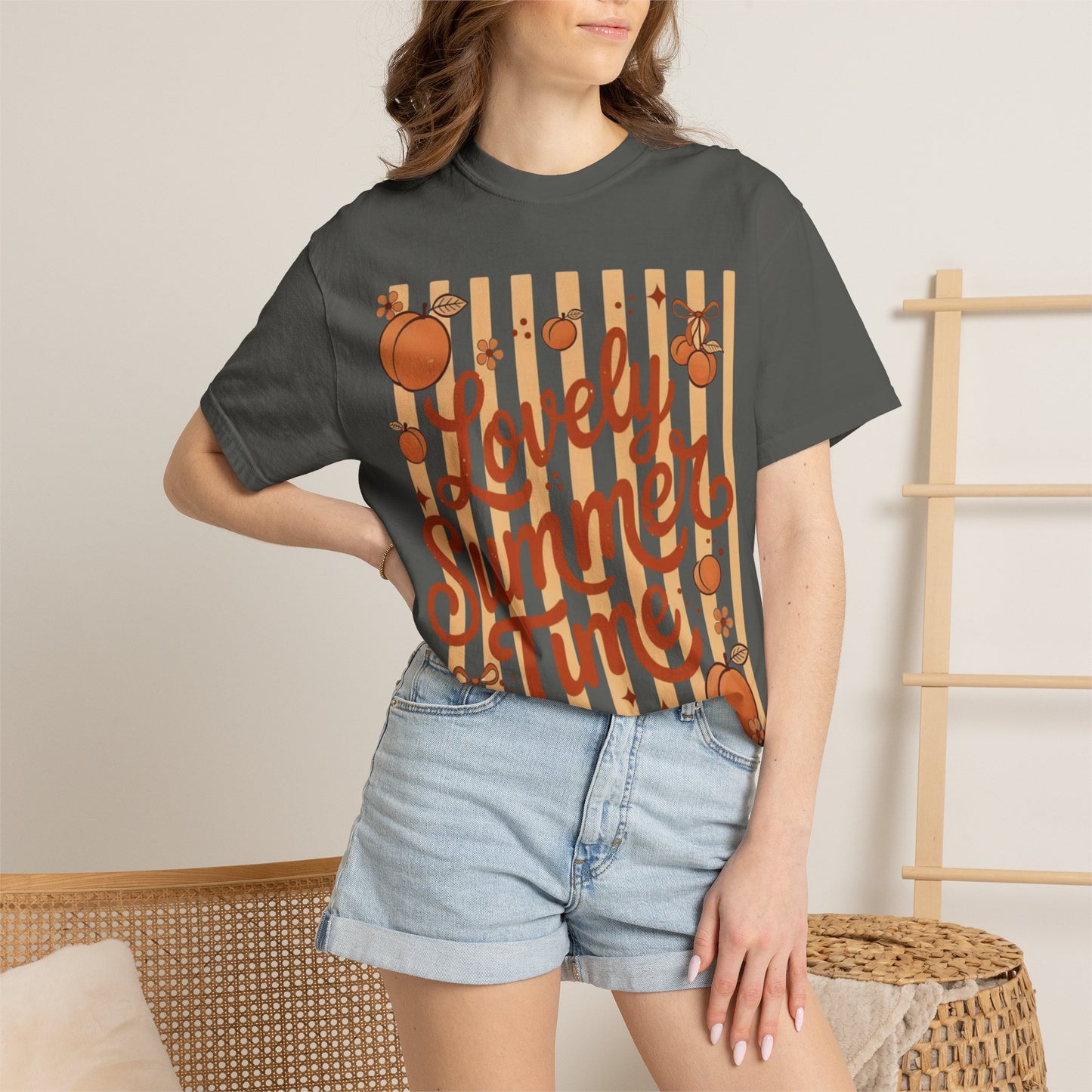 Lovely Summer Time T-Shirt — Retro Orange Fruit Graphic Tee