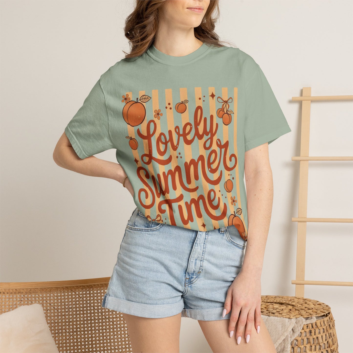 Lovely Summer Time T-Shirt — Retro Orange Fruit Graphic Tee