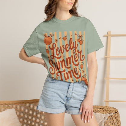 Lovely Summer Time T-Shirt — Retro Orange Fruit Graphic Tee