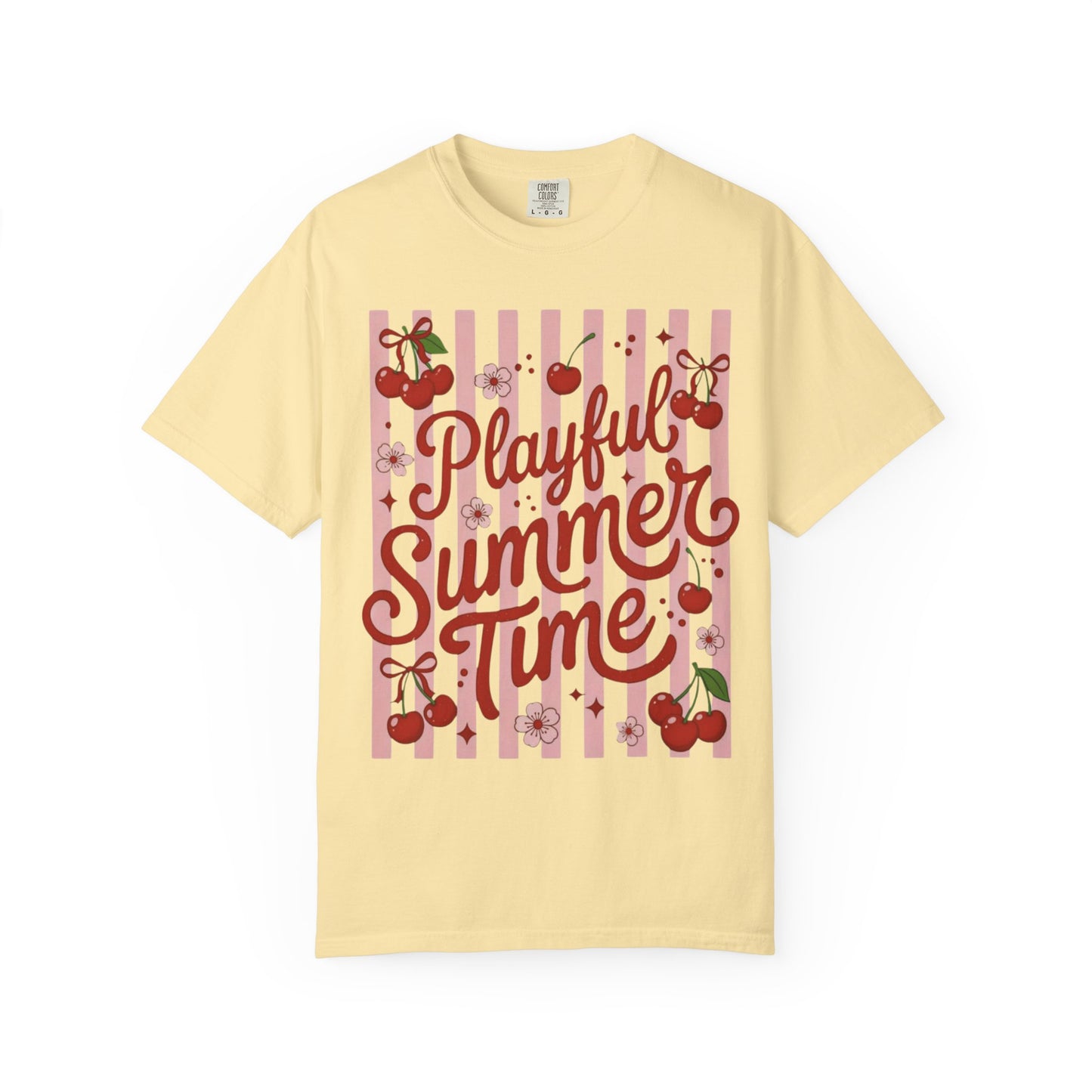 Playful Summer Time Cherry Tee