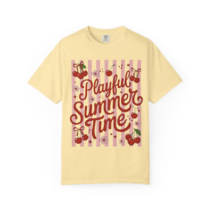 Playful Summer Time Cherry Tee