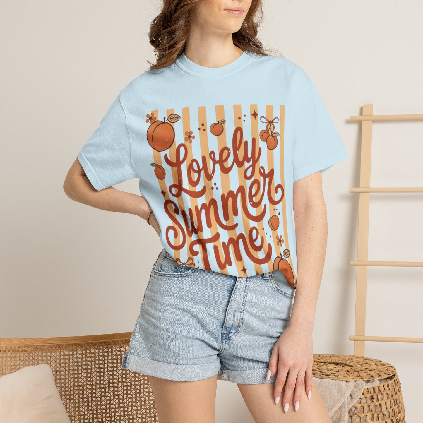 Lovely Summer Time T-Shirt — Retro Orange Fruit Graphic Tee